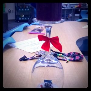 A handmade fake with flowers